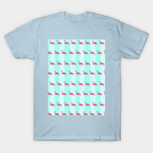 Pastel pink and blue flamingo T-Shirt